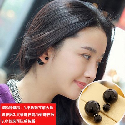 Bông tai hồ lô đen