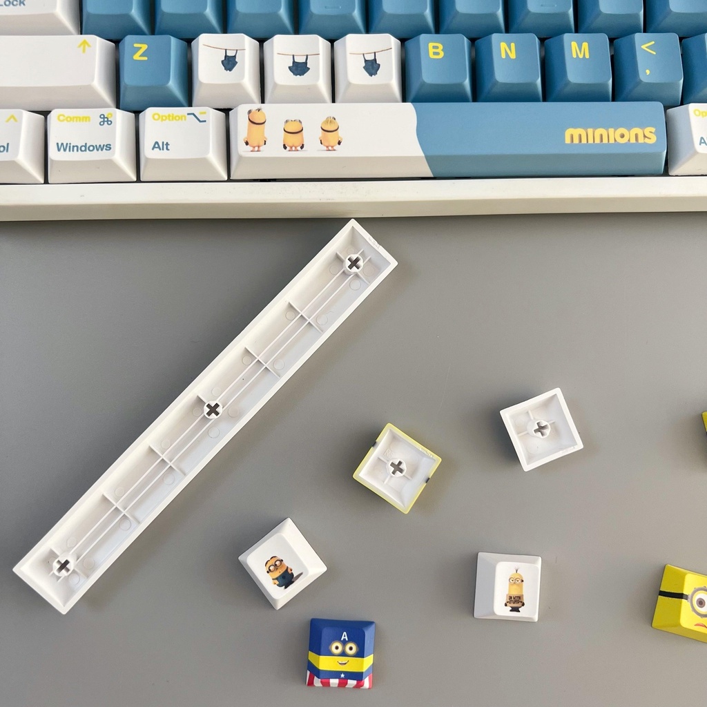 Bộ keycap Cherry Minions vui nhộn nhựa PBT cao cấp 141 phím dày 1,2mm - Kicap