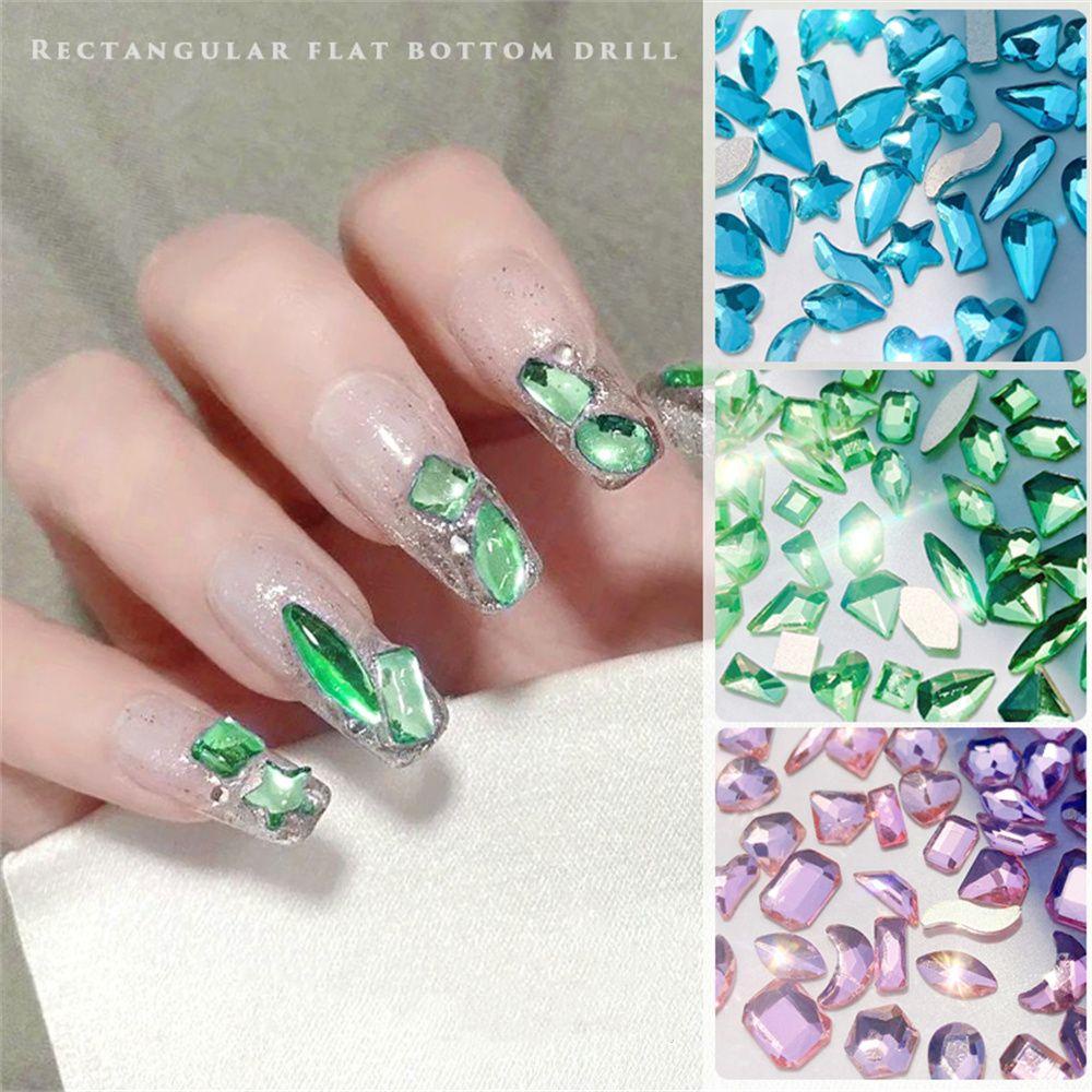 Set 100 Hạt Kim Cương 3D Hỗn Hợp Trang Trí Móng Tay Nghệ Thuật