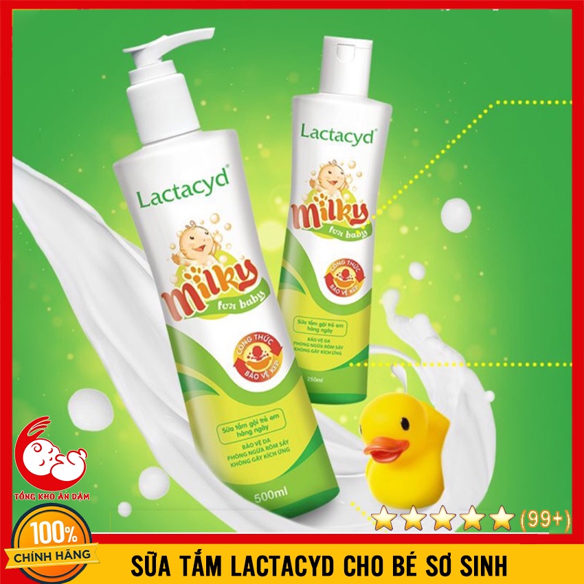 Sữa Tắm Gội Trẻ Em Lactacyd Milky Bảo Vệ Bé Vượt Trội Chai 250ml/ 500ml