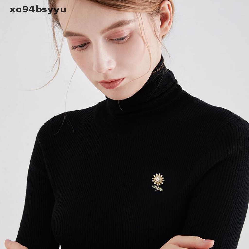 Ghim Cài Áo Hình Hoa Hướng Dương / Nơ xo94bsyyu Đính Đá Pha Lê Xinh Xắn Thời Trang Dự Tiệc VN