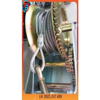 Tời Quay Tay cáp dài 20 mét cáp thép Thái Bình Vina