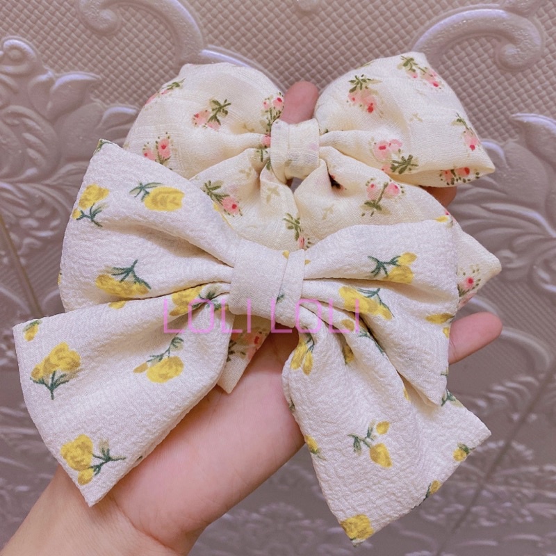 Kẹp tóc nơ hoa nhí phong cách vintage dành cho nữ