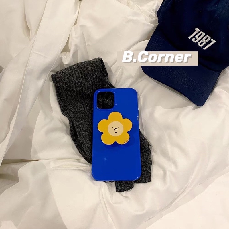 Ốp Điện Thoại Xanh Kèm Chống Hoa - CAS2232