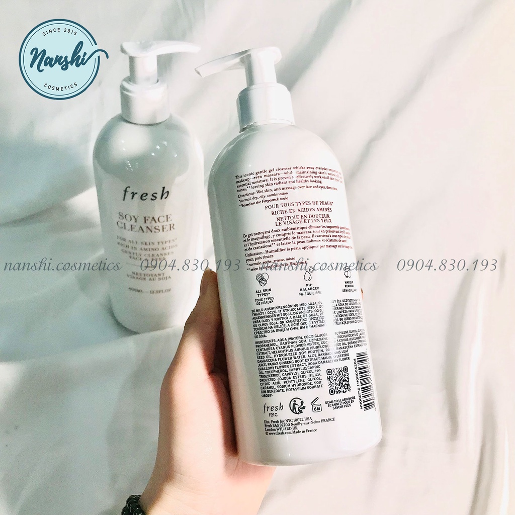Sữa rửa mặt FRESH Soy Face Cleanser 400ml
