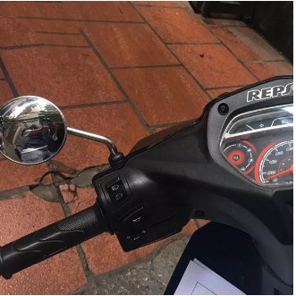 Gương Tròn Xe Máy Cầu Lồi Chân 10ly và 8ly Ren Thuận