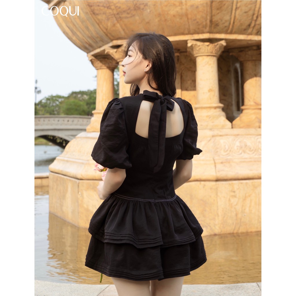 [COQUI] Đầm Vera tay phồng hai tầng cột nơ