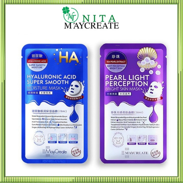 Mặt Nạ Dưỡng Ẩm Dưỡng Trắng Da HA Maycreate Mask Ha -NITA- MN01