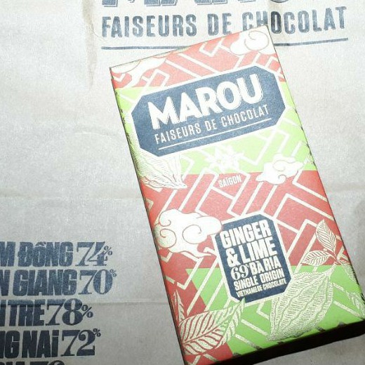Socola Marou Bà Rịa vị Chanh Gừng 69% cacao