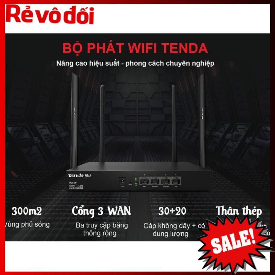 [HC MART SG] Bộ Phát WIFI Tenda W15e Ac1200mps