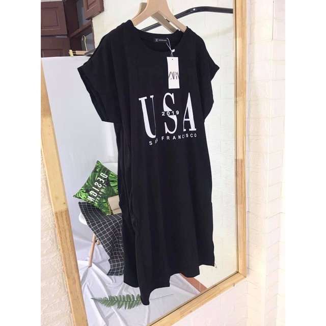 Váy suông có size cánh dơi túi eo form rộng dáng dài | BigBuy360 - bigbuy360.vn