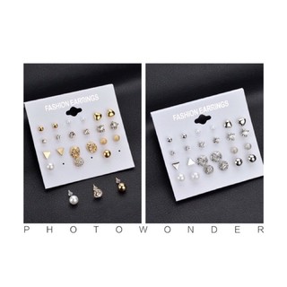Set 12 đôi khuyên tai nhiều mẫu cực xinh