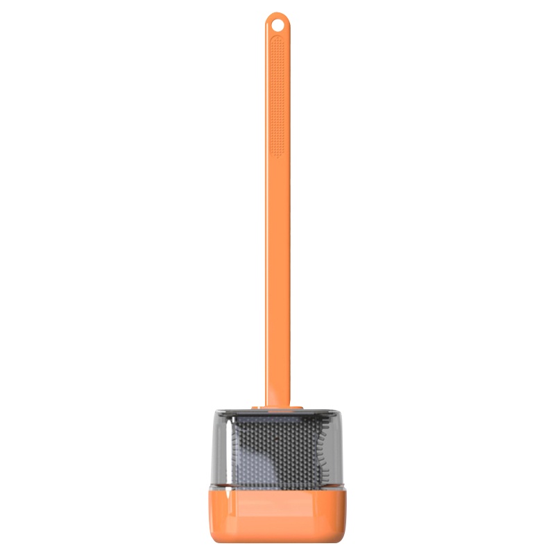 Bàn Chải Vệ Sinh Toilet Bằng Silicone Với Tay Cầm Dài Và Giá Đỡ Tiện Dụng