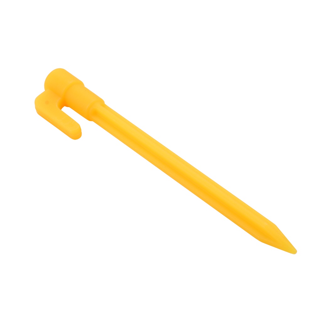 [Kitch]4pcs Yellow Outdoor Stakes Durable Plastic Hold Beach Towel Stakes for Outdoor Camping Picnics on a Blanket or