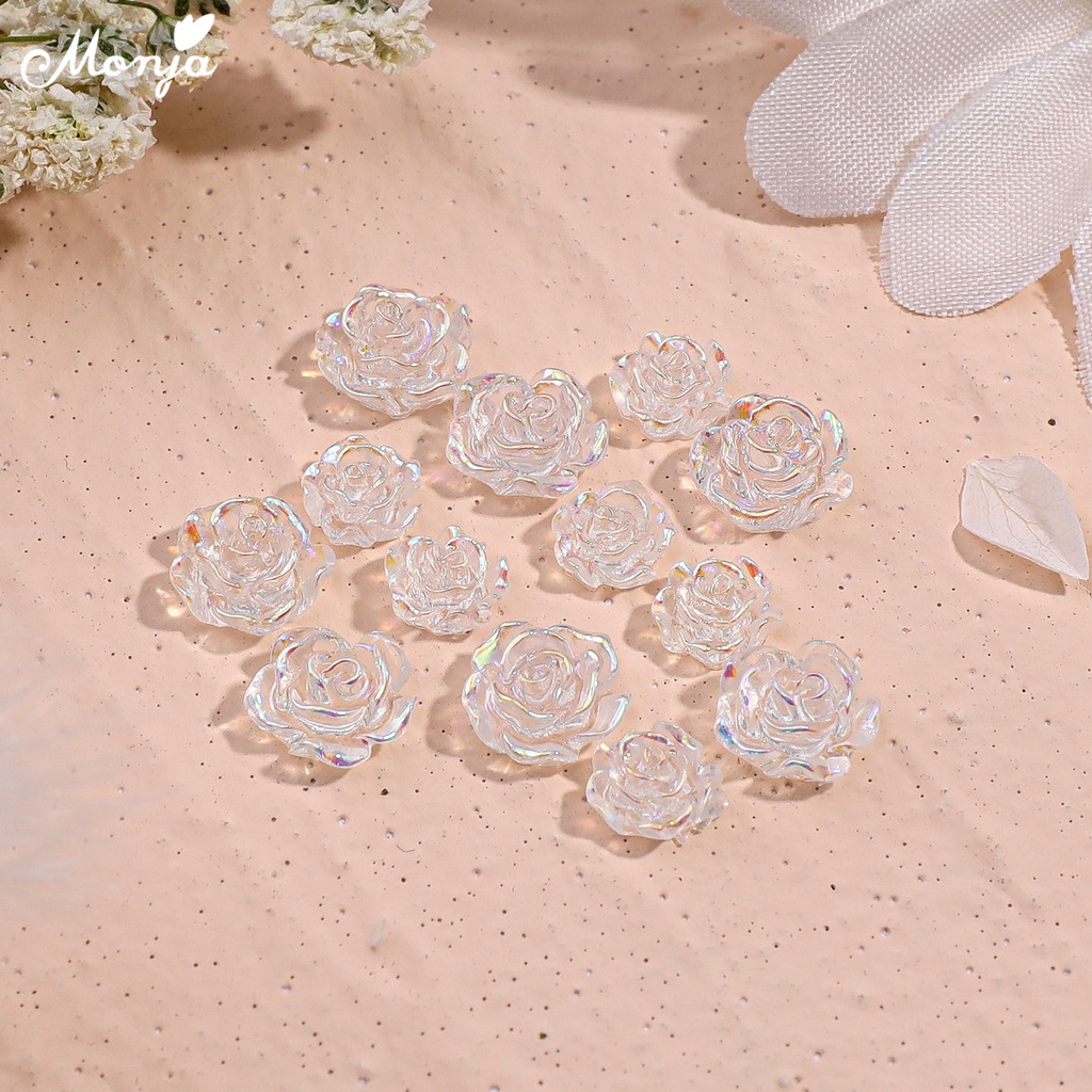 Hộp 60 bông hoa Monja dùng đính trang trí móng tay 3D lấp lánh DIY