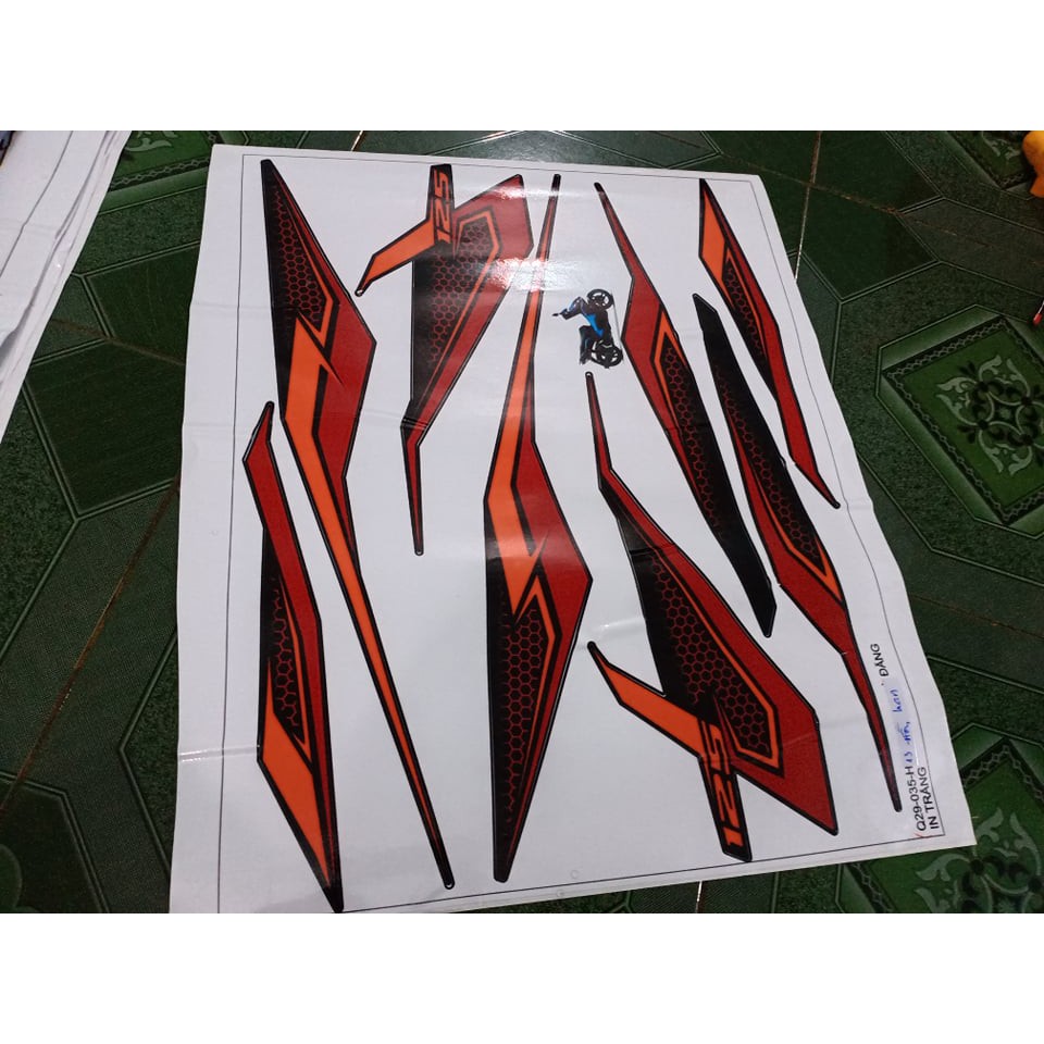 Tem rời AB 2018 cam đen