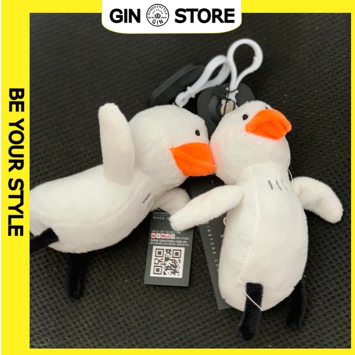 Móc Khóa Thú Bông Treo Balo Túi Xách Treo Chìa Khóa Hình Con Vịt Bay - Gin store