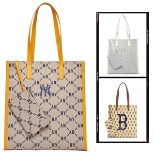 Túi tote nữ MLB vải canvas họa tiết monogram NY size 39