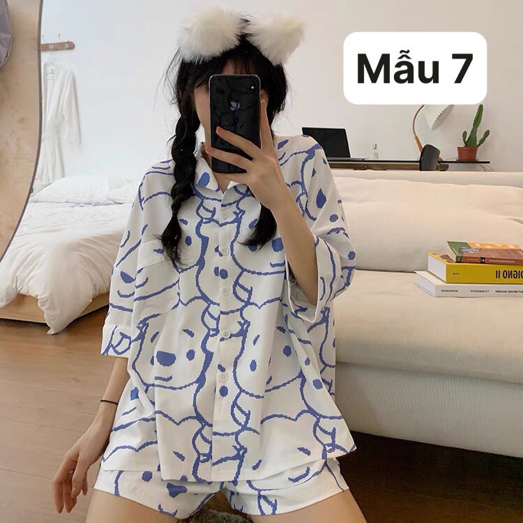 Bộ ngủ Pyjama hoạt hình form rộng mặc nhà mặc ngủ siêu xinh ♥ | BigBuy360 - bigbuy360.vn