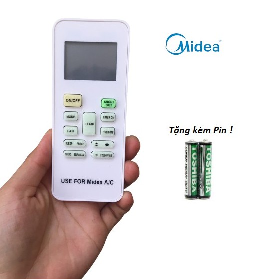 Remote máy lạnh, Điều khiển điều hòa Midea 1&amp; 2 chiều Inverter Hàng tốt