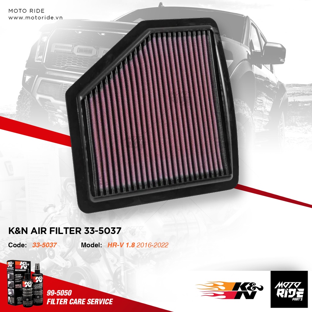 K&amp;N 33-5037 LỌC GIÓ HONDA HR-V 1.8