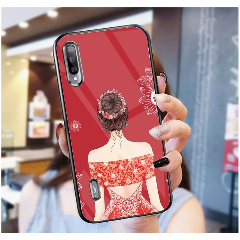 Ốp Lưng XIAOMI MI A3 mặt kính cường lực cao cấp