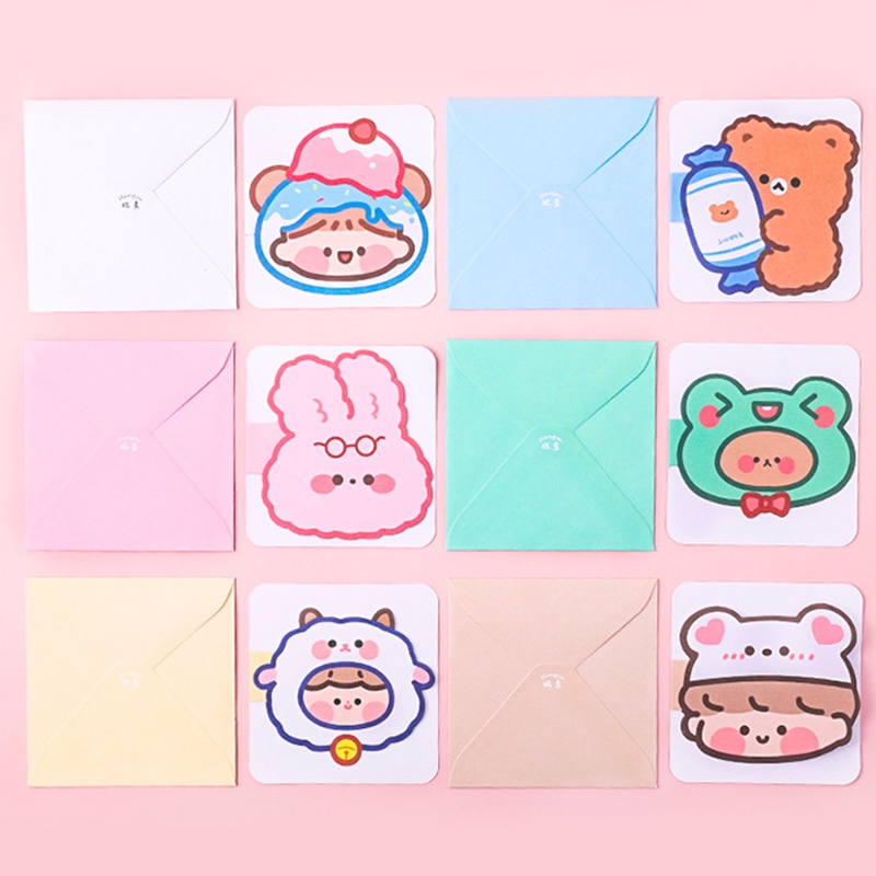 Thiệp Chúc Mừng Năm Mới Họa Tiết Hoạt Hình Dễ Thương Thẻ