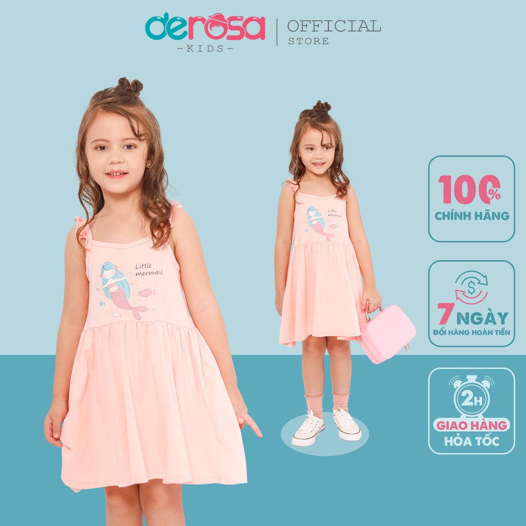 Váy cho bé DEROSA KIDS đầm hai dây bé gái | 2Y - 6Y | ASKD052