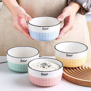 Creative glaze ceramic bowl cute teenage heart ceramic tableware creative home dessert bowl salad bowl rice bowl