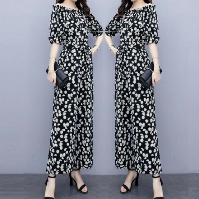 Hàng nhập - Jumpsuit dài hoa cúc, đồ bay dài