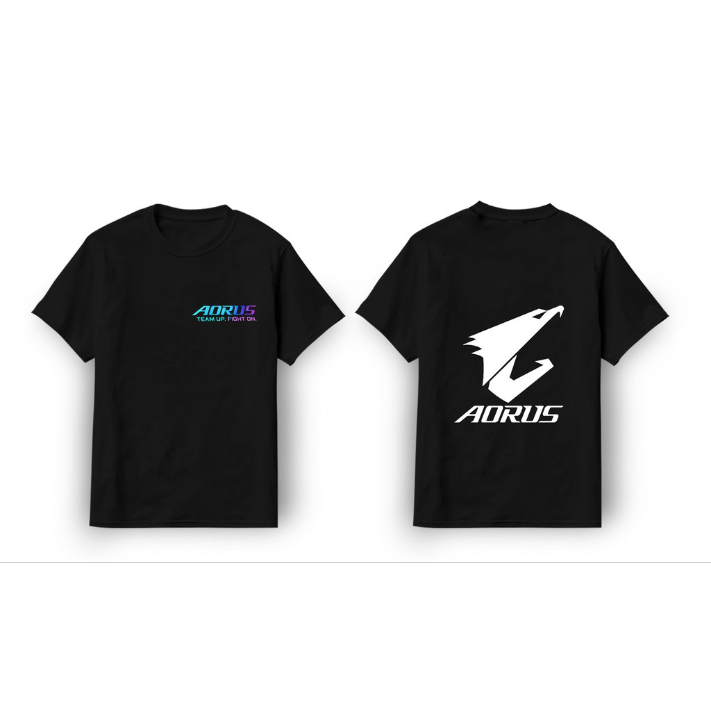 HOT- Áo thun AORUS - AORUS T-shirt (đen-trắng) - hàng chuẩn đẹp