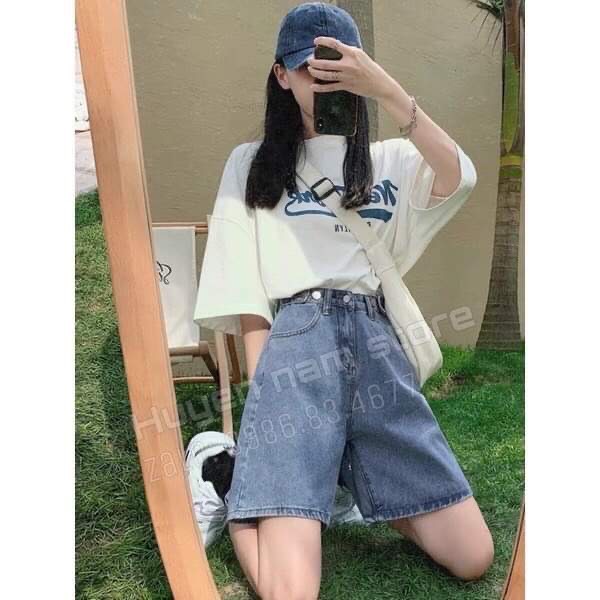 Quần jean ngắn lưng cao thời trang phong cách Hàn Quốc cho nữ - Zadola Fashion