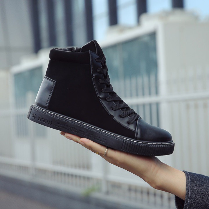 Giày cao cổ nam đen phong cách độc đáo kèm ảnh thật | BigBuy360 - bigbuy360.vn