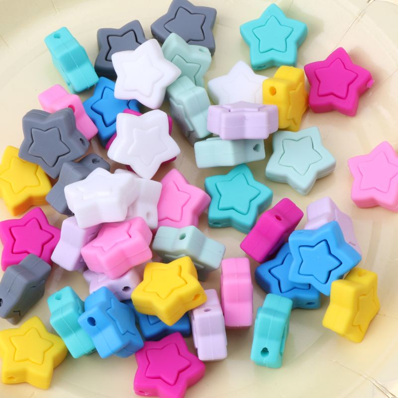 Haha Đồ Chơi Ngậm Nướu Hình Ngôi Sao Năm Cánh Bằng Silicone An Toàn Dành Cho Trẻ