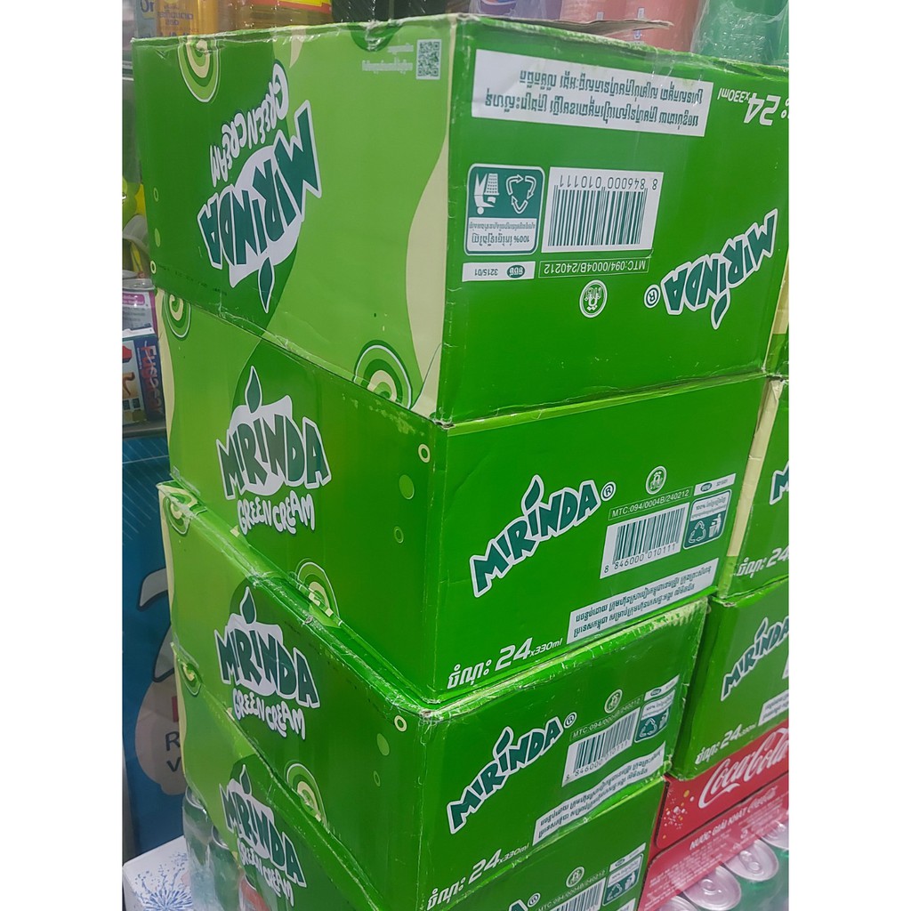 Nước ngọt Mirinda vị soda kem Thái 1 thùng 24lon