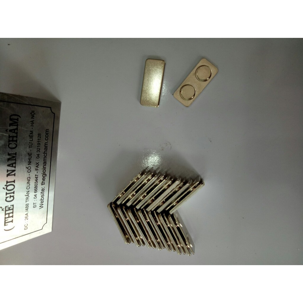 Nam châm cài áo 2 nút loại ngắn, dài