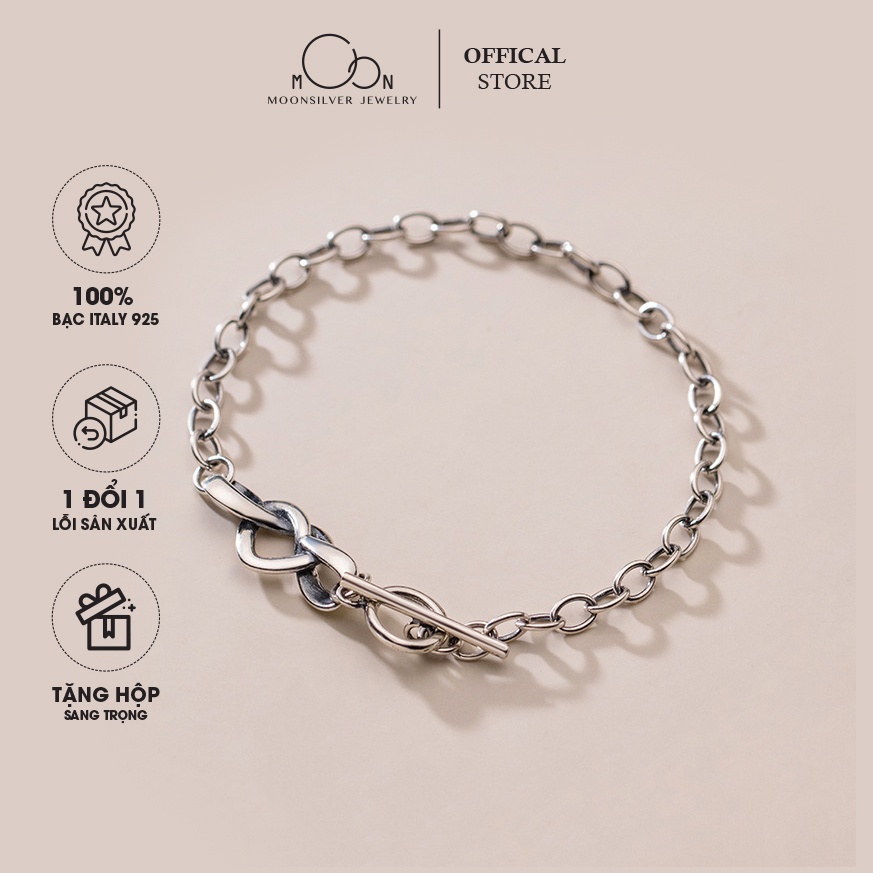 Lắc Tay Bạc Thái Khoen Trái Tim