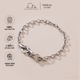 Lắc tay bạc thái khoen trái tim