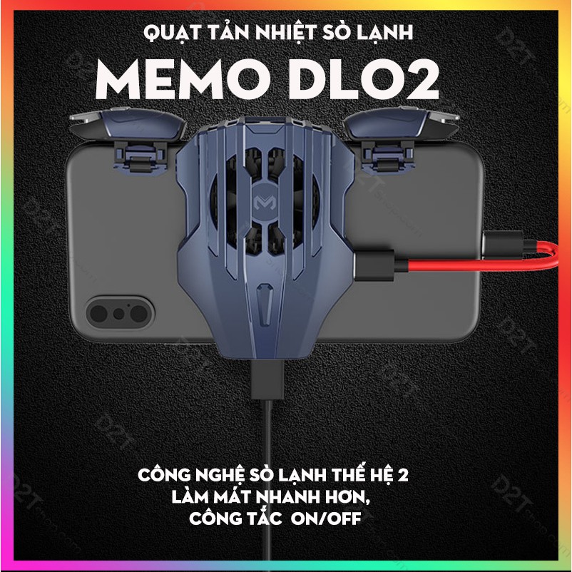 MEMO DL02 , DL03 | THẾ HỆ 2 -TẢN NHIỆT NHANH HƠN | Quạt tản nhiệt gaming cho điện thoại, tản nhiệt sò lạnh siêu mát