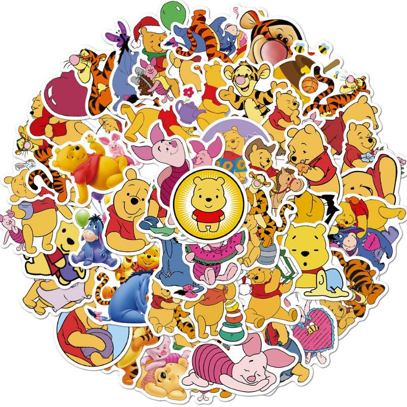 Sticker dán cao cấp Winnie the Pooh Cực COOL ms#193