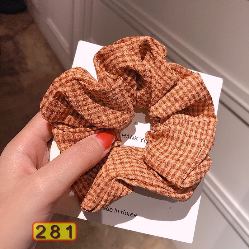 BUỘC TÓC VẢI 281 CARO THỜI TRANG NHIỀU MÀU HOT TREND