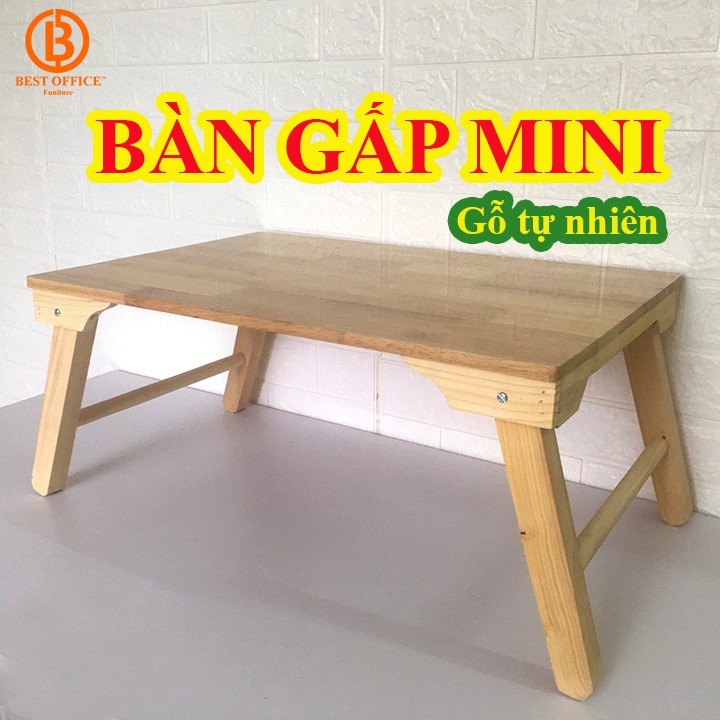 Bàn gấp mini đa năng gỗ tự nhiên - kích thước 40x60x28 cm - Bàn học - Bàn uống trà