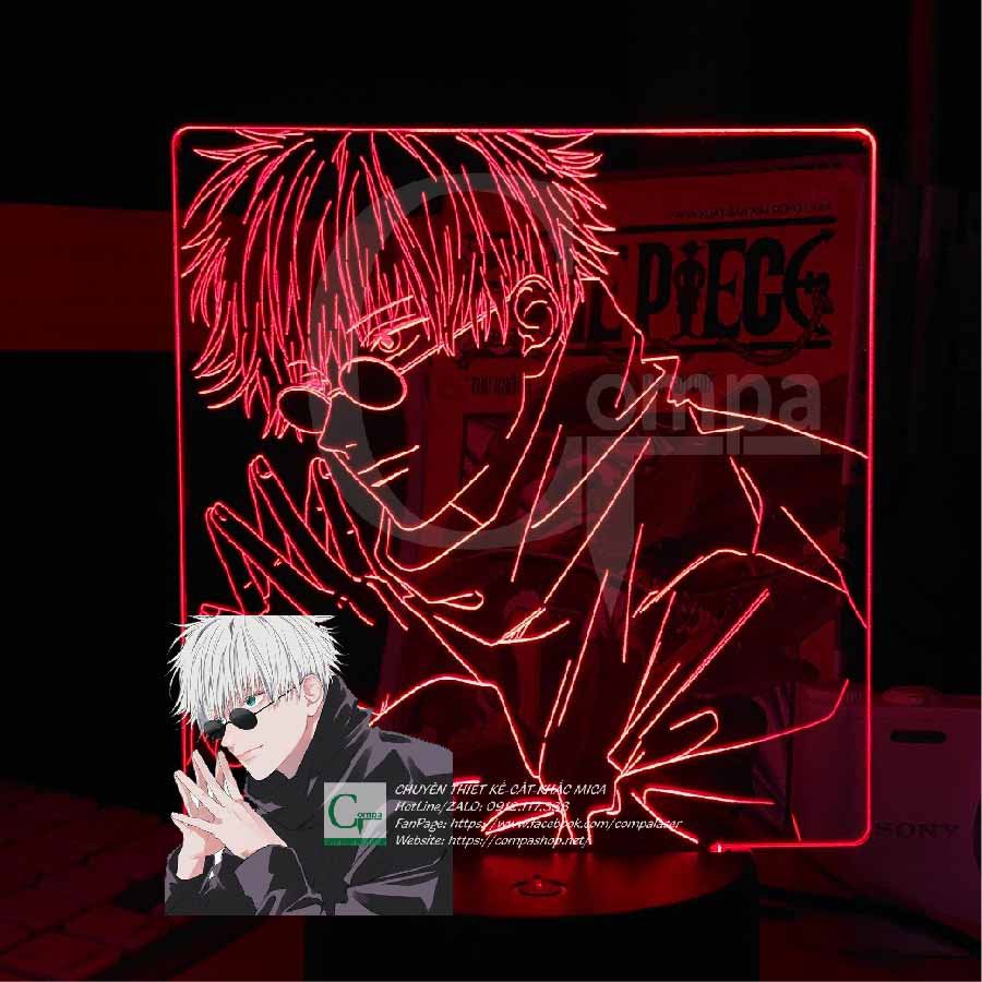 [ĐÈN NGỦ ANIME LED 3D] Đèn Ngủ Jujutsu Kaisen Satoru Gojo Type 14 AJKN0114 16 màu tùy chỉnh COMPASHOP