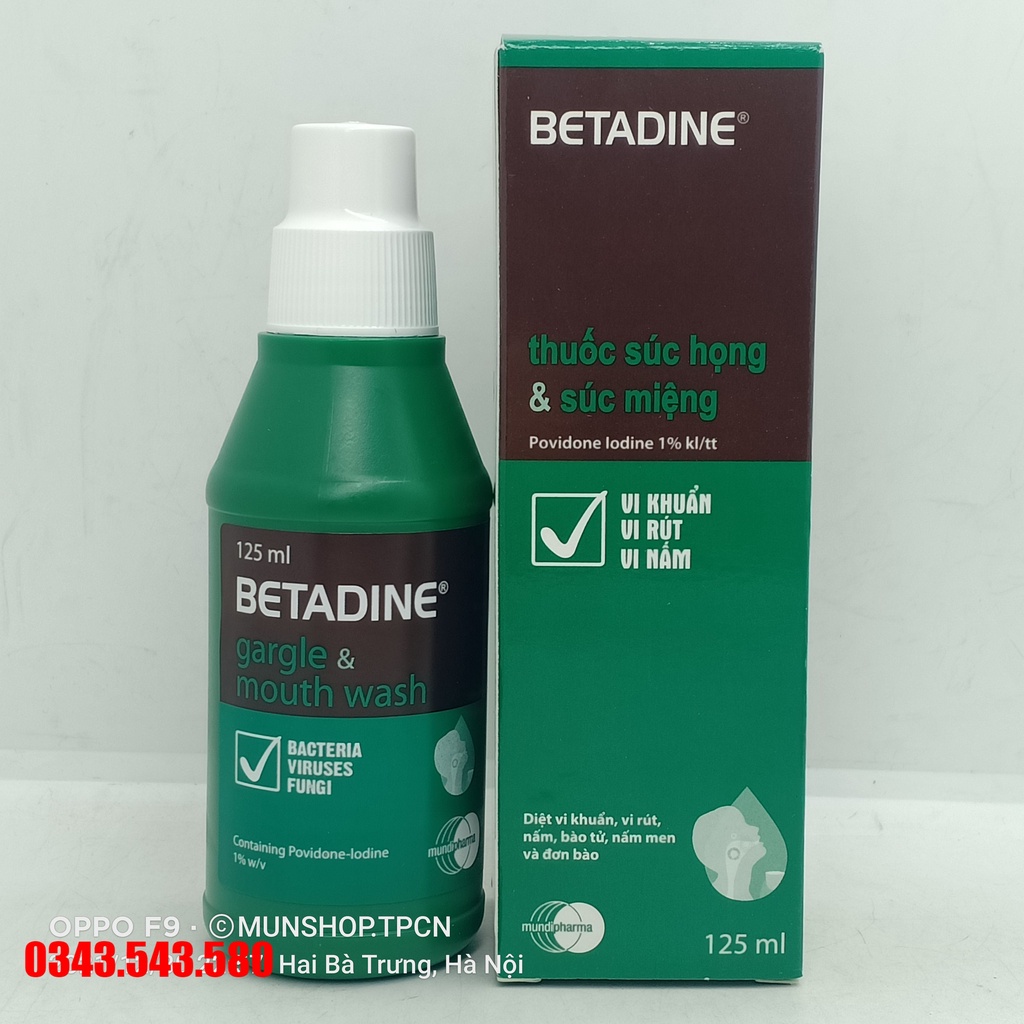 BETADINE chai xịt/súc họng