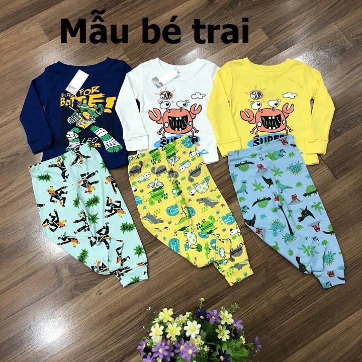 Combo 2 Bộ Cotton dầy Bozip cho bé trai bé gái