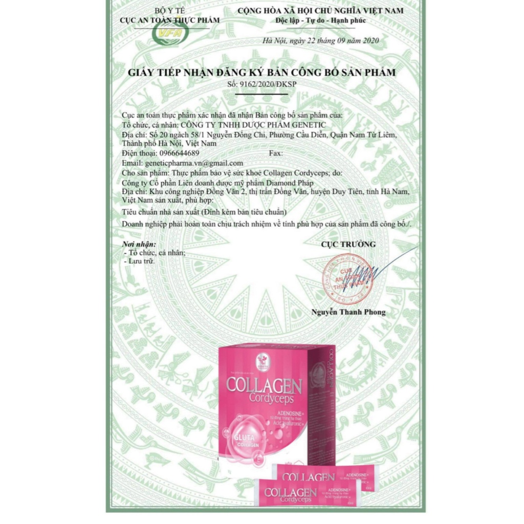 Nước uống Collagen Đông trùng hạ thảo trắng đẹp da se lỗ chân lông chống lão hoá mờ nám tăng cường sức khoẻ Nature Labs