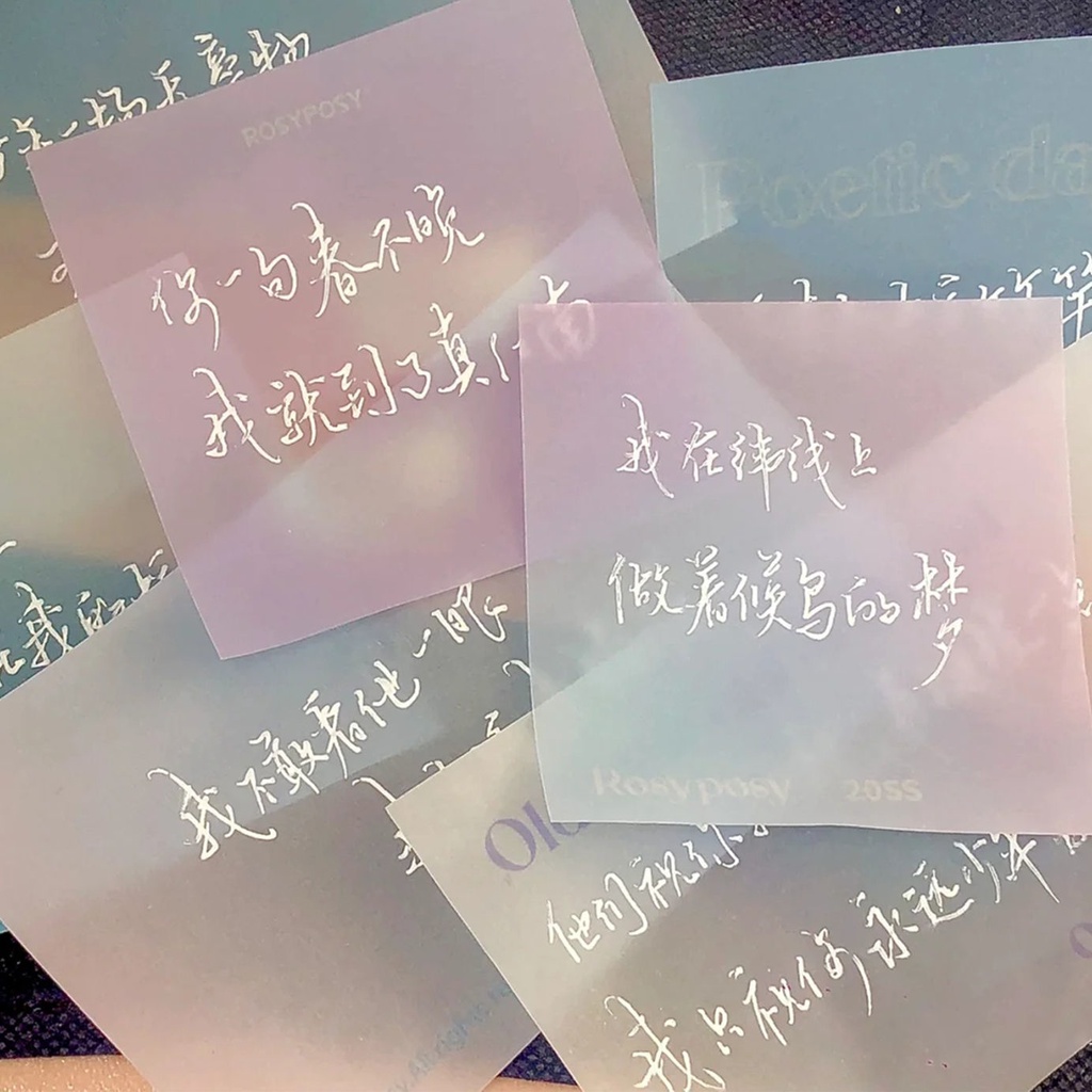 Giấy Ghi Chú Trong Suốt Đơn Giản Chống Dính Tiện Dụng