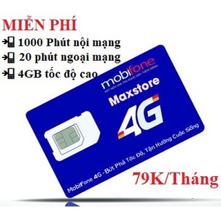 [Miễn phí 2 tháng đầu] sim 4G 10 số mobifone M79 Miễn phí [1000 phút nội mạng + 4GB/tháng + 20P gọi ngoại mạng]/tháng.