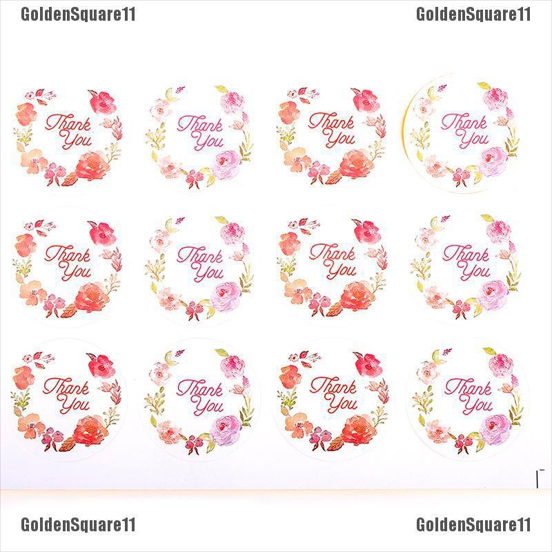 Bộ 120 Miếng Dán In Chữ Thank you Độc Đáo Trang Trí Gói Quà Tiện Dụng