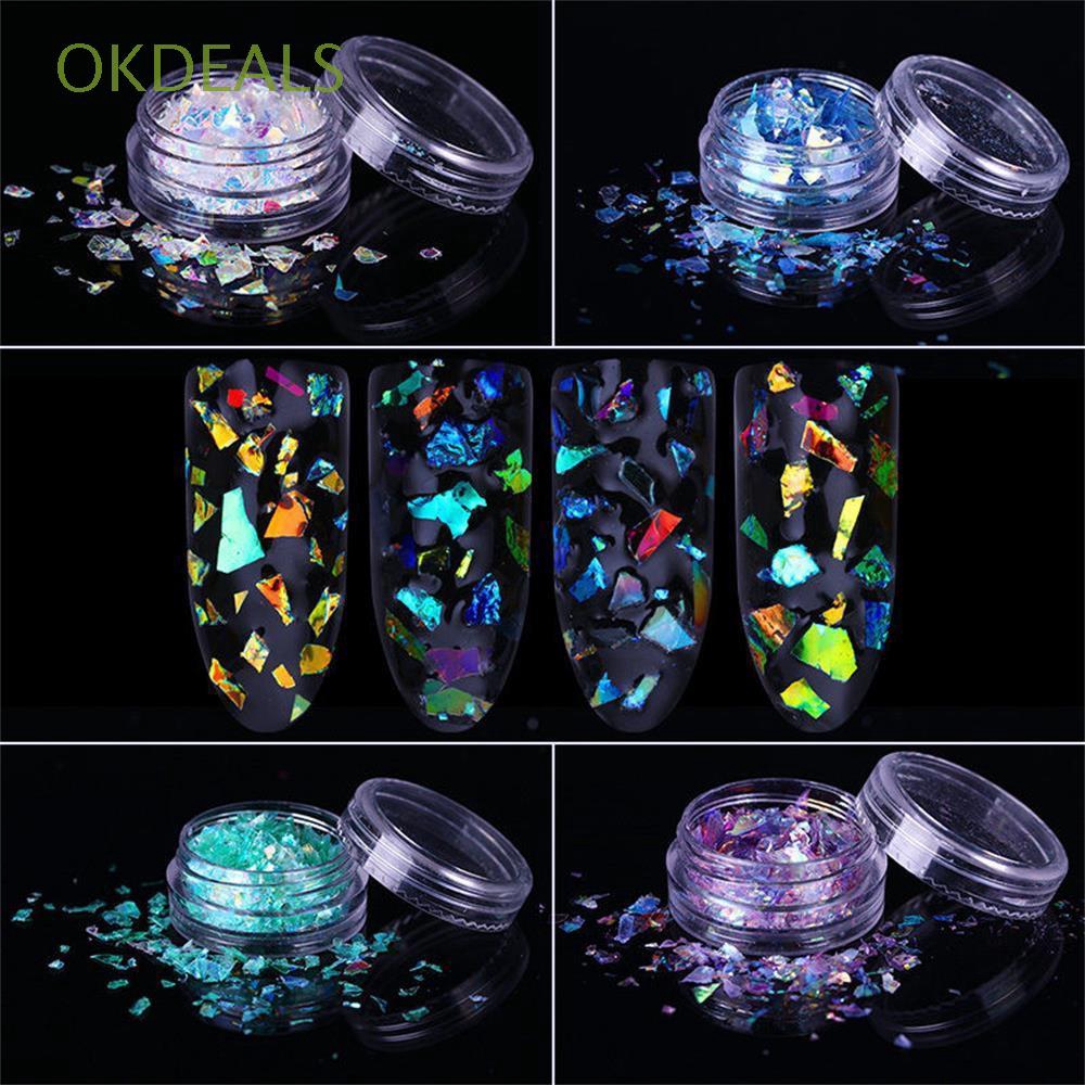 Set 4 Hộp Sequin Lấp Lánh Dùng Để Trang Trí Móng Nghệ Thuật